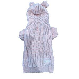 Pup Crew Hooded Cable Knit Sweater, size medium